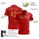 Custom Red Old Gold Performance Polo Shirt