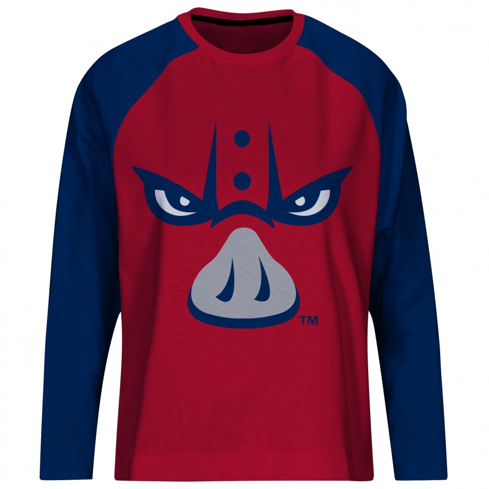 Red & Navy Blue Long Sleeve Sublimated Shirt