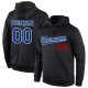 Custom Stitched Black Royal-red Sports Pullover Sweatshirt Hoodie