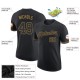 Custom Black Black-old Gold Performance T-shirt