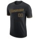 Custom Black Black-old Gold Performance T-shirt