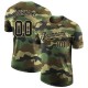 Custom Camo Black-cream Performance Salute To Service T-shirt