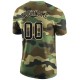 Custom Camo Black-cream Performance Salute To Service T-shirt