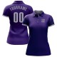 Custom Purple Gray Performance Polo Shirt