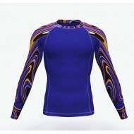 Design custom sublimation printed long sleeve men Compression shirts