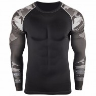 Men Shirt Rash Sun Protection Clothing Rush Guard Rash Printed Rash Guard For Men