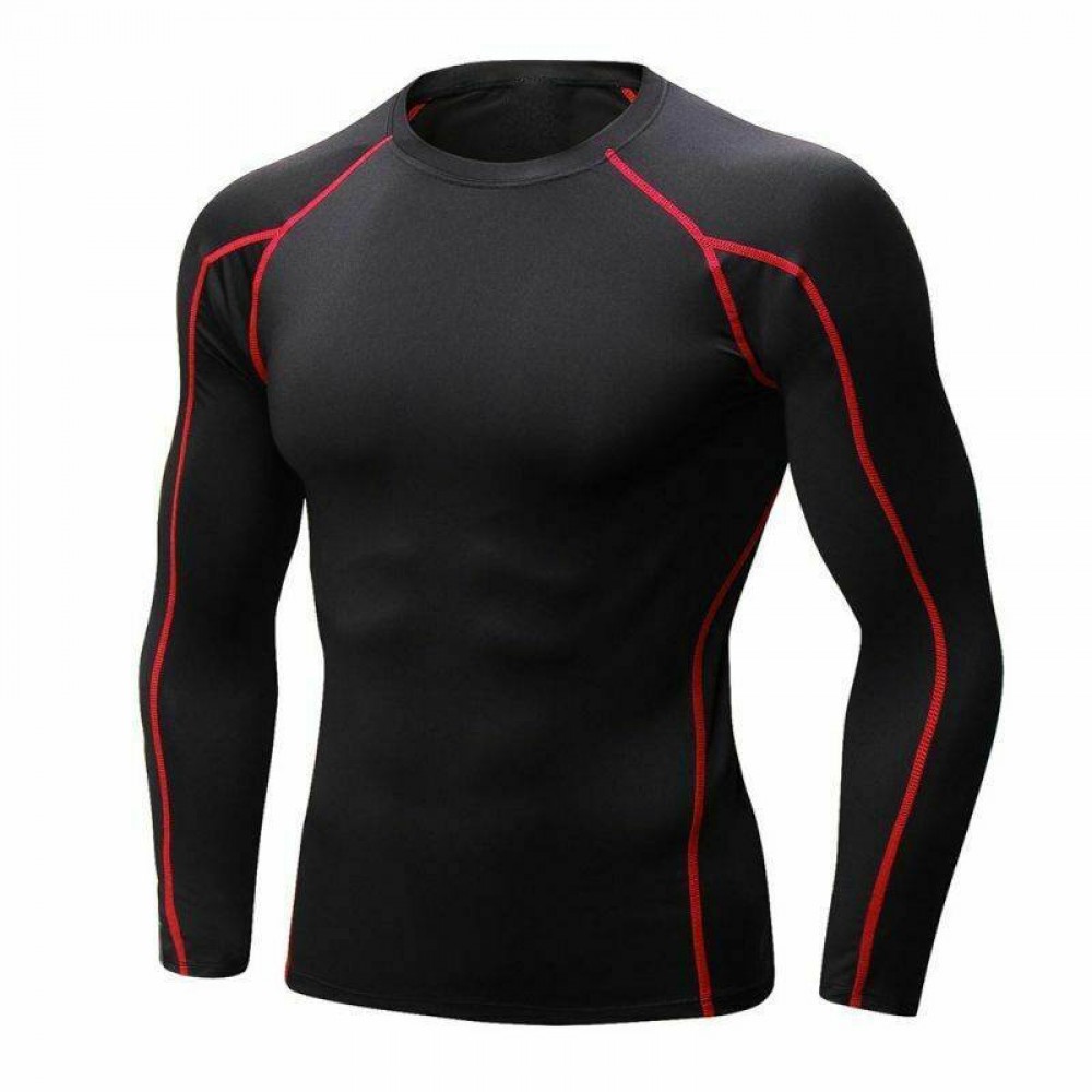 Professional High Quality Solid Lined Design Customized Men Rash Guard