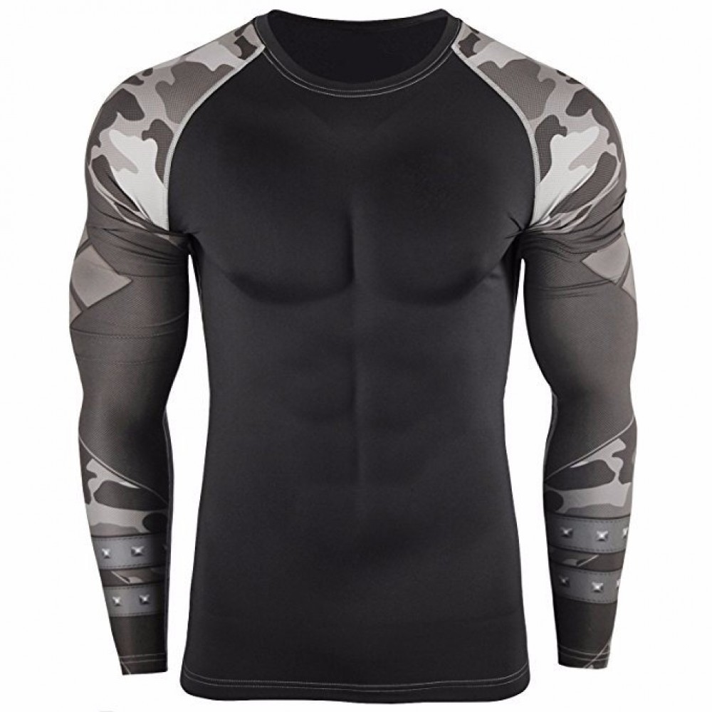 Wholesale custom made sublimated Long Sleeve Men’s Compression Shirt