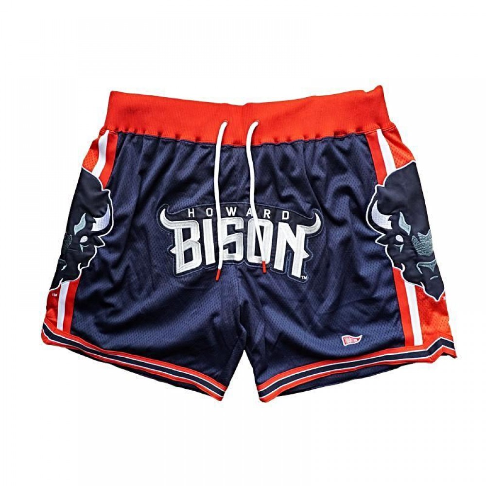 Custom Sports HOWARD BISON Basketball Shorts with Tackle Twill Embroidery