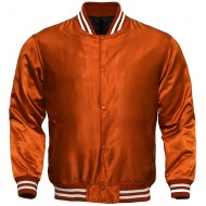 Custom logo wholesale jacket varsity jacket unisex satin silk jacket