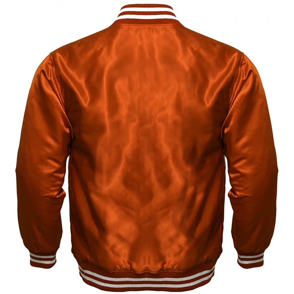 Custom logo wholesale jacket varsity jacket unisex satin silk jacket