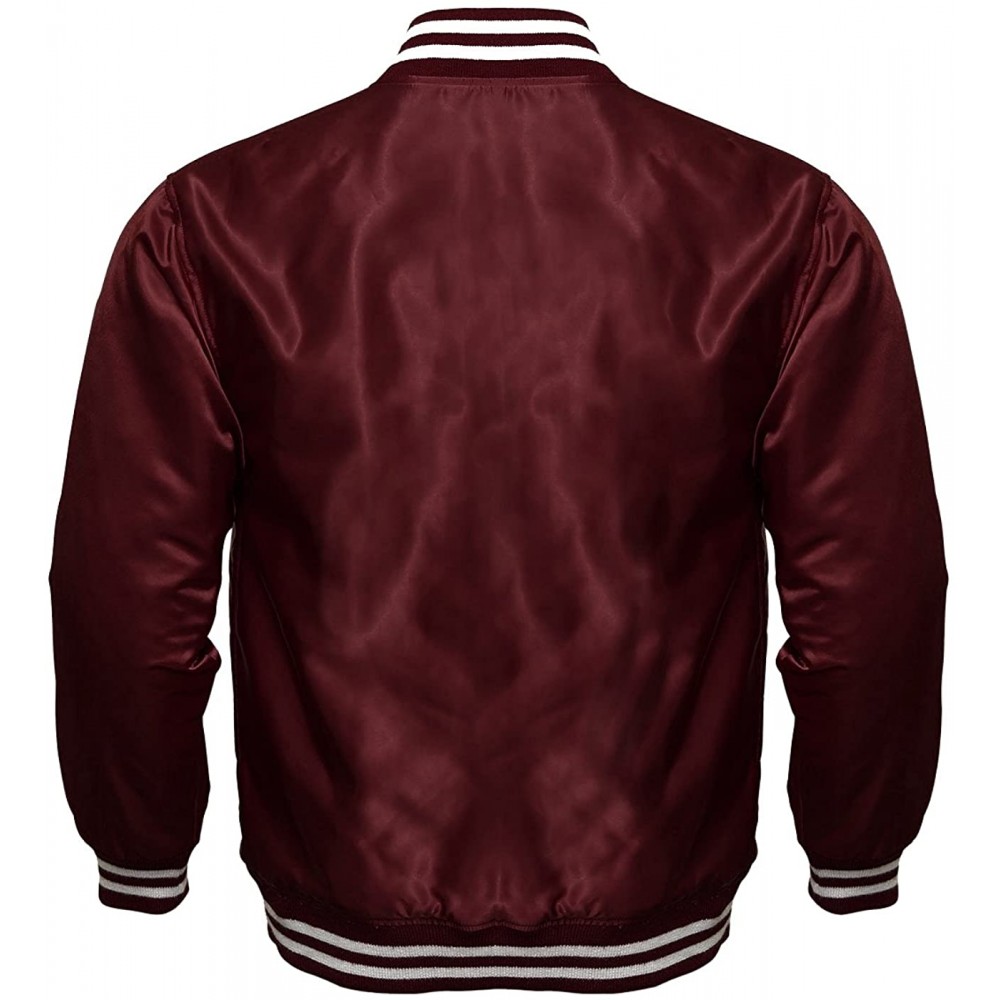 Silk Satin Varsity Custom Embroidery Jackets Varsity Jackets