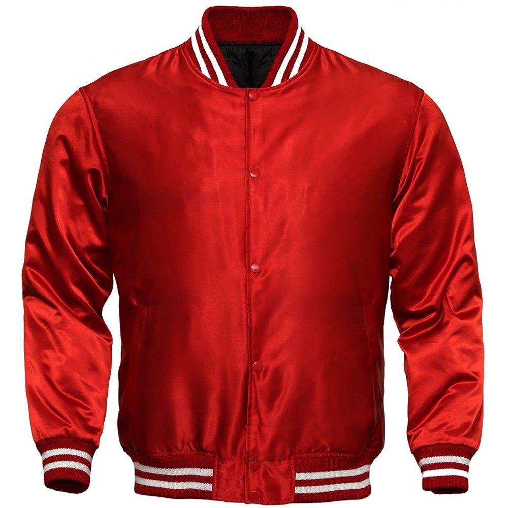 Men’s Lightweight Reversible Satin Jacket Wholesale Varsity Jacket Fit Jacket Premium Quality