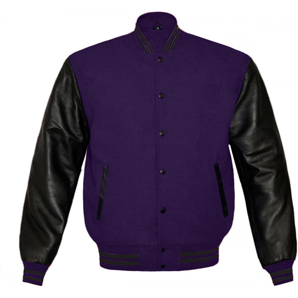 Custom Varsity Jacket Pullover Wool / Acrylic Plain Dyed