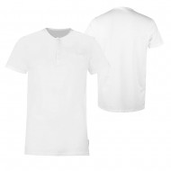 Men’s Short-Sleeve Venice Burnout Notch Neck Cotton T-Shirt