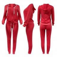 Wholesales Women’s Red Color Comfortable Full Body Sweat suit