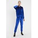 Women’s Parlement Blue Hooded Velvet Stone Printed Tracksuit Set