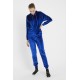 Women’s Parlement Blue Hooded Velvet Stone Printed Tracksuit Set