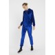 Women’s Parlement Blue Hooded Velvet Stone Printed Tracksuit Set