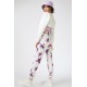 Women’s Lilac Patterned Basic Sweatpants With Pockets Tracksuit