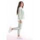 Women’s Mint Green Hooded and Pant Striped Tracksuit