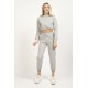 Women’s Gray Crop Top Track Suit