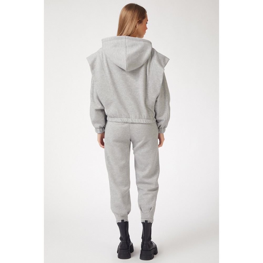 Women’s Gray Padded Fleece Track Suit