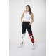 Women’s Black Trousers Elastic Color-Blocked Mickey Printed Sweatpants