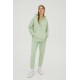 Women Mint Green Elastic Cuffed Basic Jogging Fit Suit