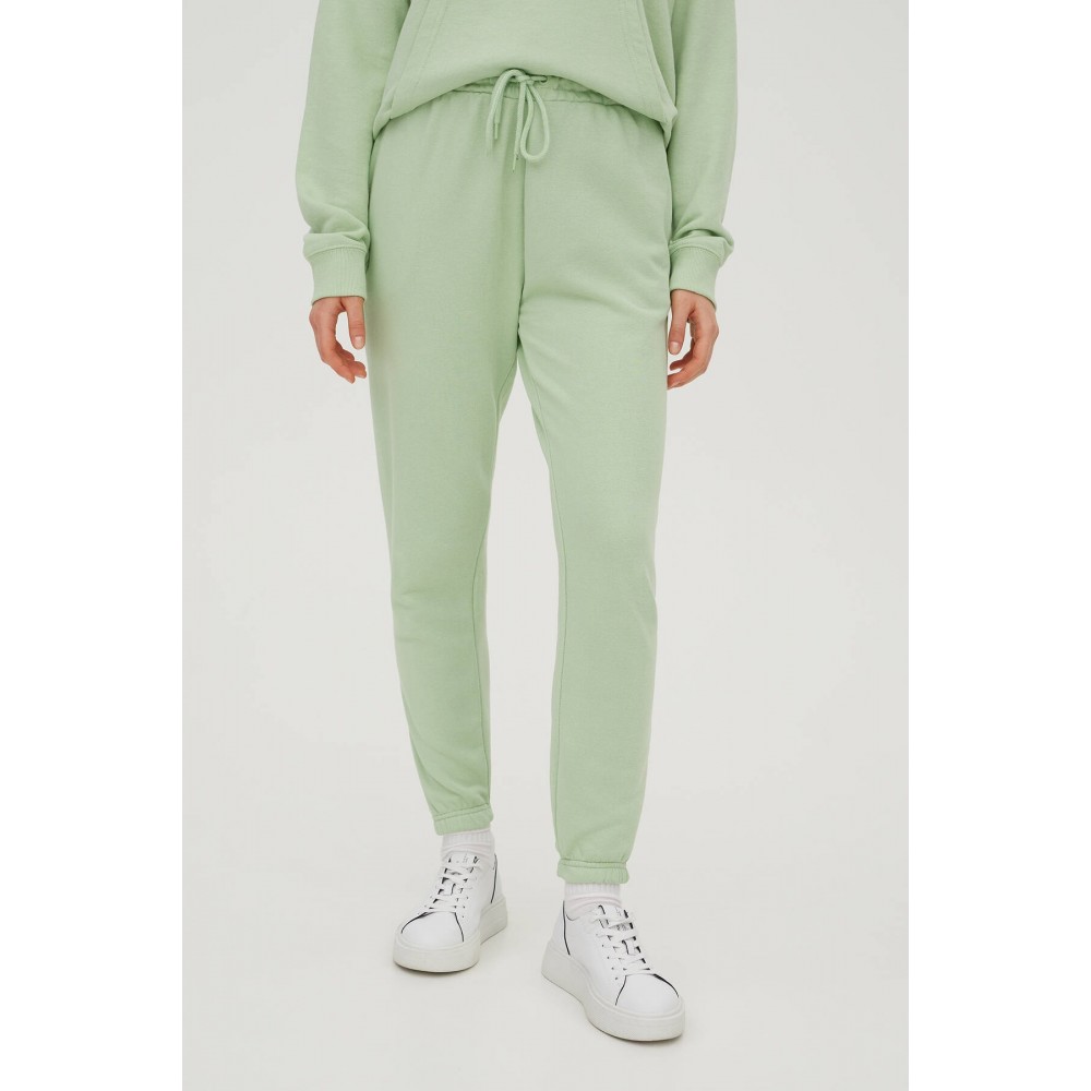 Women Mint Green Elastic Cuffed Basic Jogging Fit Suit