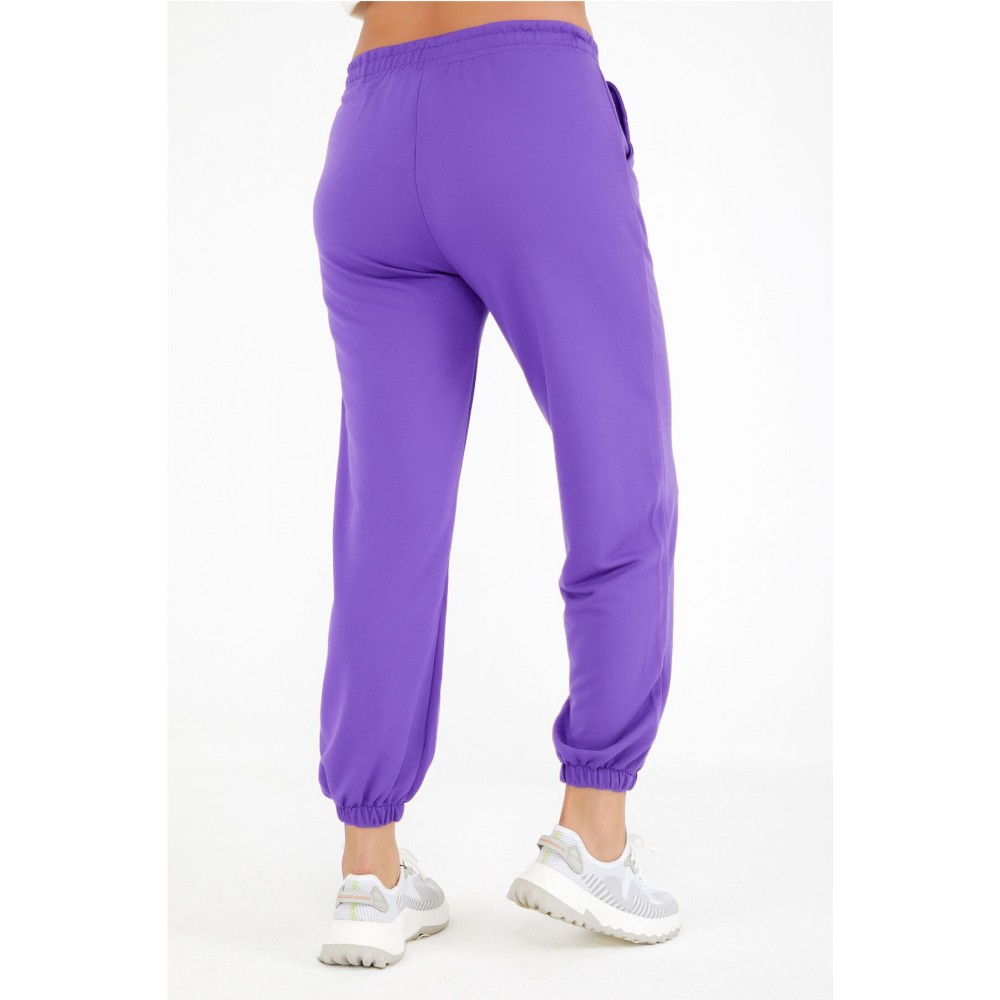 Woman Purple and White Plus Size Tracksuit With Pockets