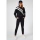 Women’s Black Tracksuit White Stripe Detailed Set